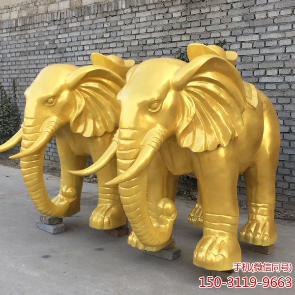 純銅大象雕塑_公司開(kāi)業(yè)擺件工藝品禮品廠(chǎng)家直銷(xiāo)