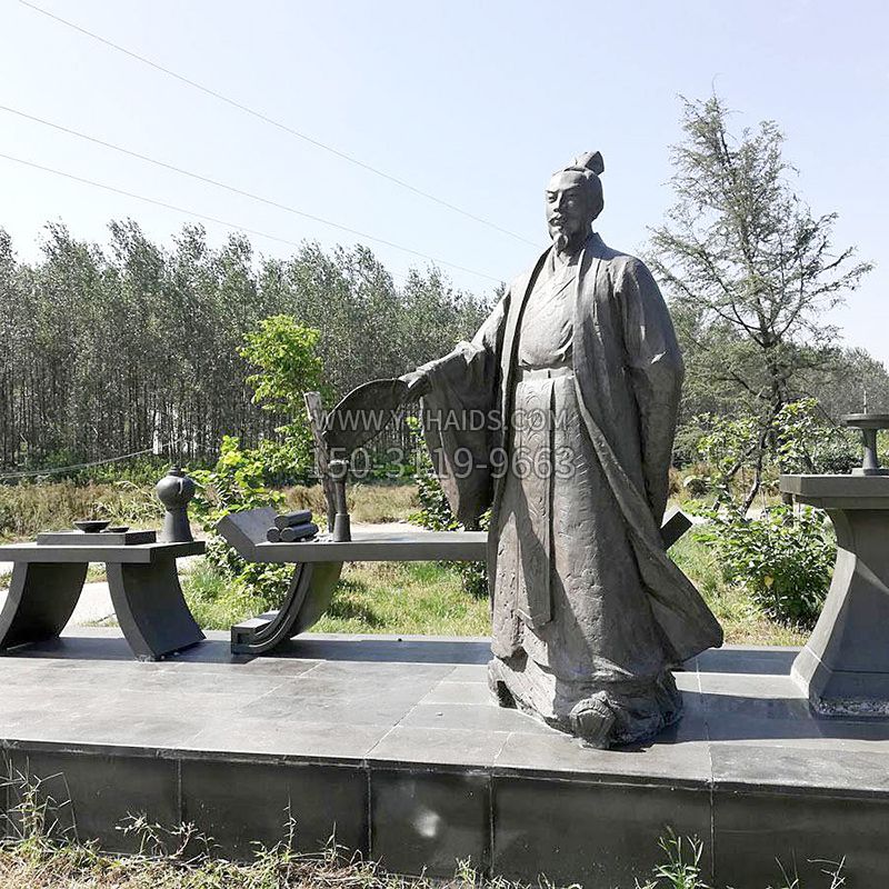 諸葛亮公園景觀(guān)小品雕塑-三國(guó)之蜀國(guó)丞相孔明雕像