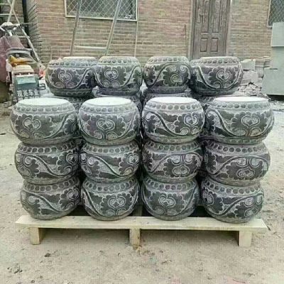 青石柱墩，寺廟柱子底部用的石墩子