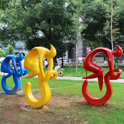 不銹鋼抽象騎行運(yùn)動人雕塑，騎自行車