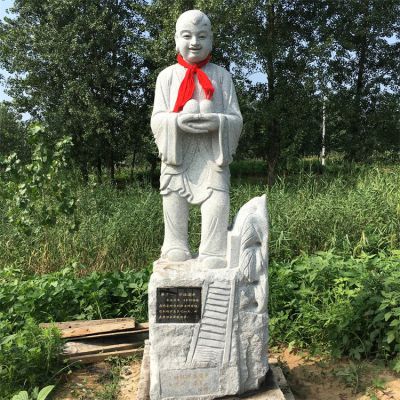 24孝故事人物，懷橘遺親石雕
