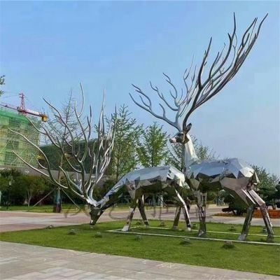 公園景觀 大型戶(hù)外創(chuàng)意不銹鋼白鋼鏡面鏤空景觀雕塑