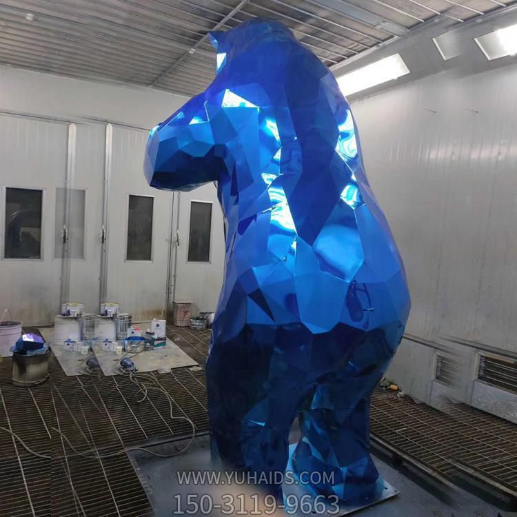 商場(chǎng)戶外園林大型不銹鋼彩繪抽象動(dòng)物景觀擺件雕塑