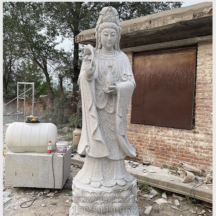 石雕觀音，花崗巖石材精雕佛像雕塑