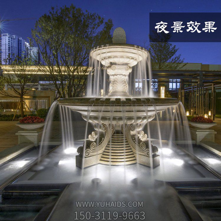 大型歐式流水噴泉小區(qū)花園戶外造景擺件雕塑