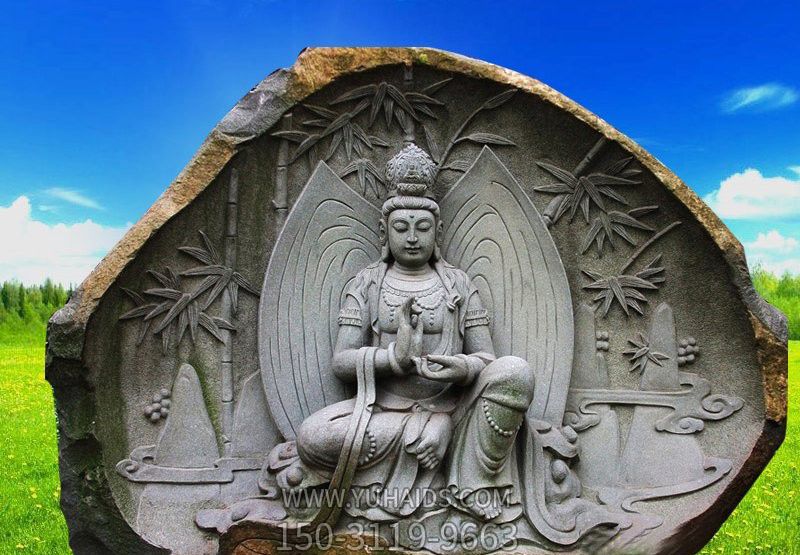 景區(qū)寺廟大型大理石石雕觀(guān)音雕塑