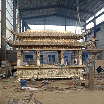 純銅大香爐，寺廟大型焚香爐