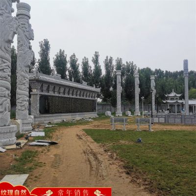 景區(qū)園林石雕龍柱、涼亭、影壁墻，庭院建筑構(gòu)件定制生產(chǎn)