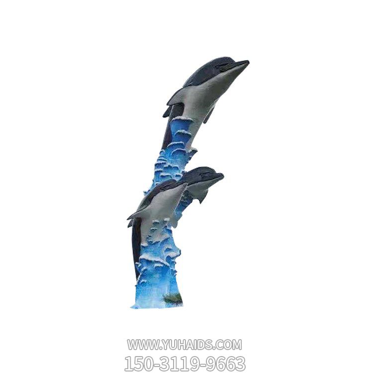 玻璃鋼大型海豚動(dòng)物景觀雕塑廣場(chǎng)游樂(lè)園擺件