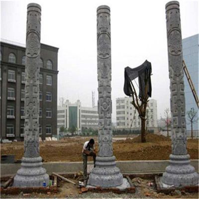 廣場大型浮雕；盤龍石柱雕塑擺件