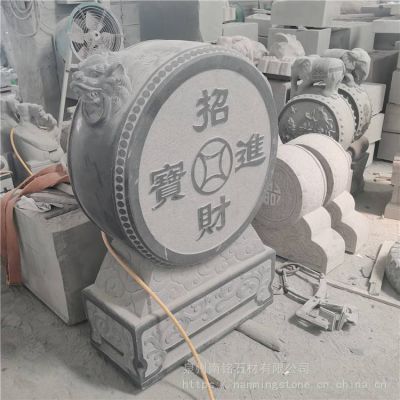 中式風格石雕祠堂祖厝抱鼓石門墩擺件