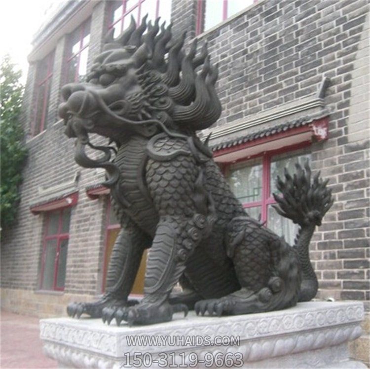 企業(yè)工廠門(mén)口大型鎮(zhèn)宅麒麟雕塑