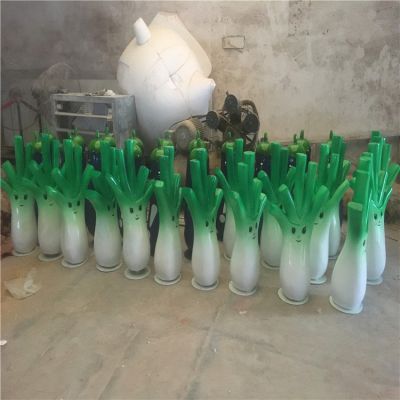 蔥，玻璃鋼卡通蔥雕塑擺件