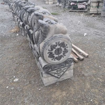 金蟾抱鼓石，青石門墩