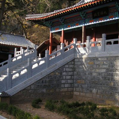 石雕欄桿，寺廟臺(tái)階欄桿扶手
