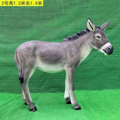 毛驢，玻璃鋼仿真動物雕塑