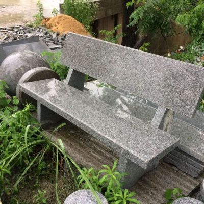 花崗巖石椅子，公園園林露天椅子
