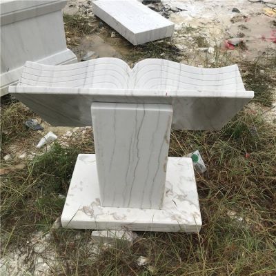 石雕書，漢白玉展開的書本