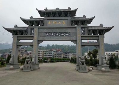景區(qū)寺廟裝飾古建單門(mén)三門(mén)多種規(guī)格石雕牌坊