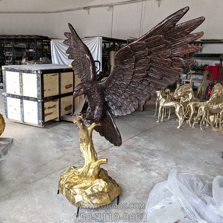 鑄銅老鷹雕塑，大鵬展翅景觀(guān)