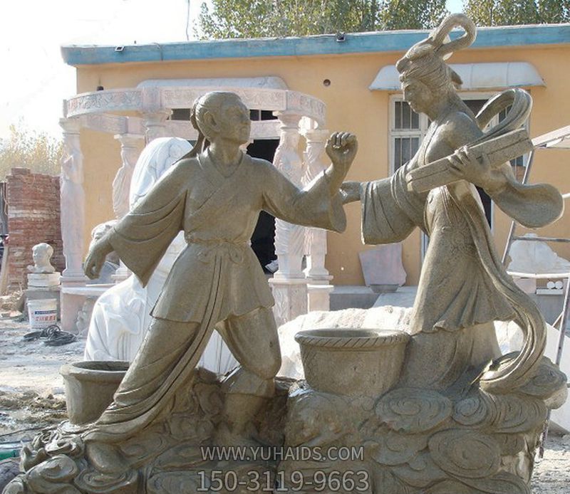 雕塑雕塑 公園景觀牛郎織女砂巖<a href=