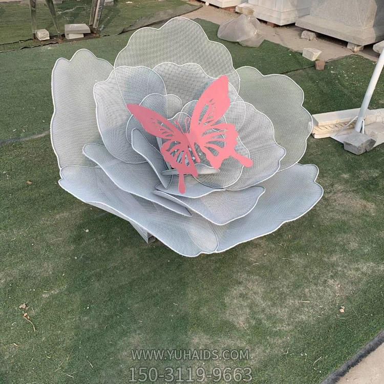 不銹鋼鏤空創(chuàng)意戶外廣場(chǎng)大型花朵擺件雕塑