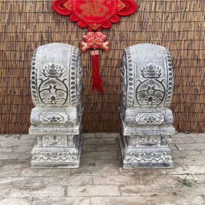 青石仿古抱鼓石，大理石古建大門門墩