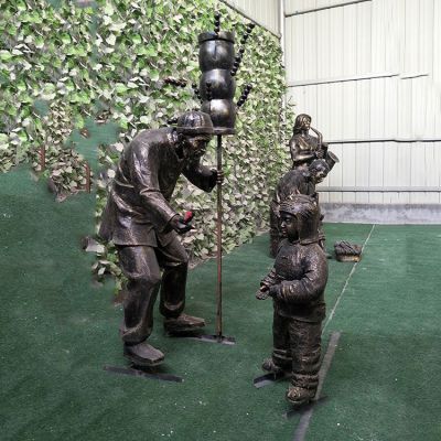 糖葫蘆，民俗生活情景雕塑