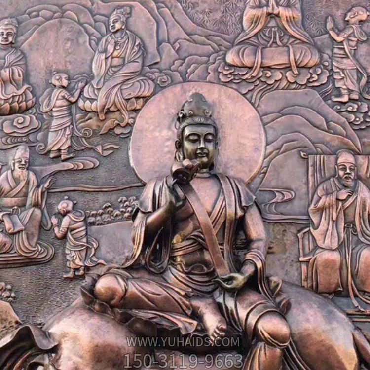 景區(qū)廣場(chǎng)擺放大型紫銅鍛銅浮雕中式壁畫(huà)雕塑