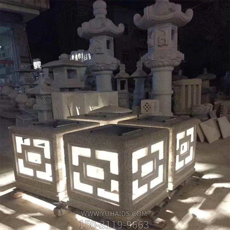 園林廣場(chǎng)道路太陽能石板照明地?zé)羟嗍窨虜[放雕塑