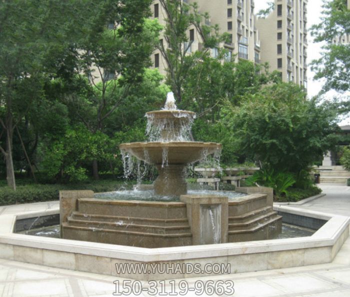 小區(qū)廣場(chǎng)景觀大型噴泉石雕雕塑
