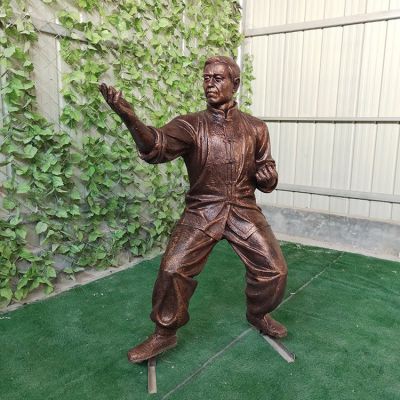 打拳，功夫人物鑄銅雕塑